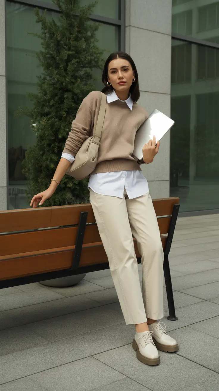 fall business casual outfits Casual Layers for Elevated Mornings