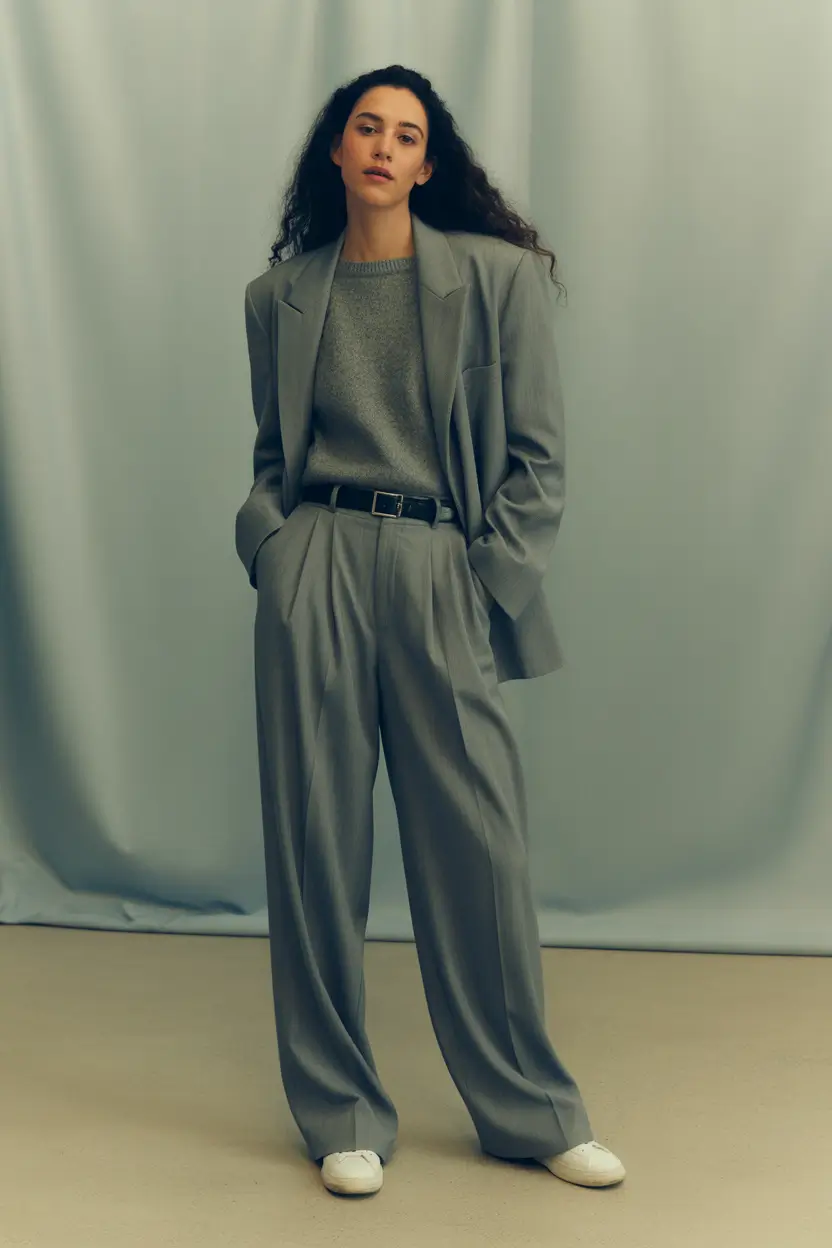fall business casual outfits The Slouch Suit Reimagined