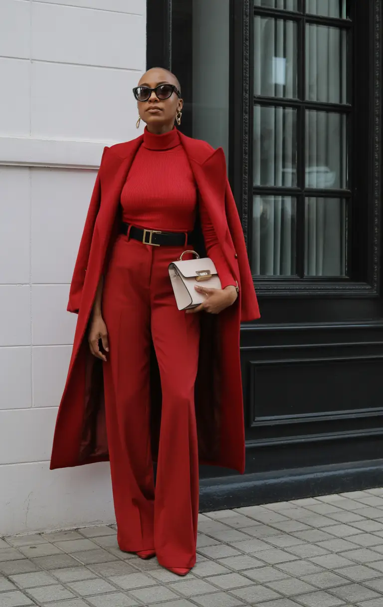 fall fashion for women Power Red, Head to Toe