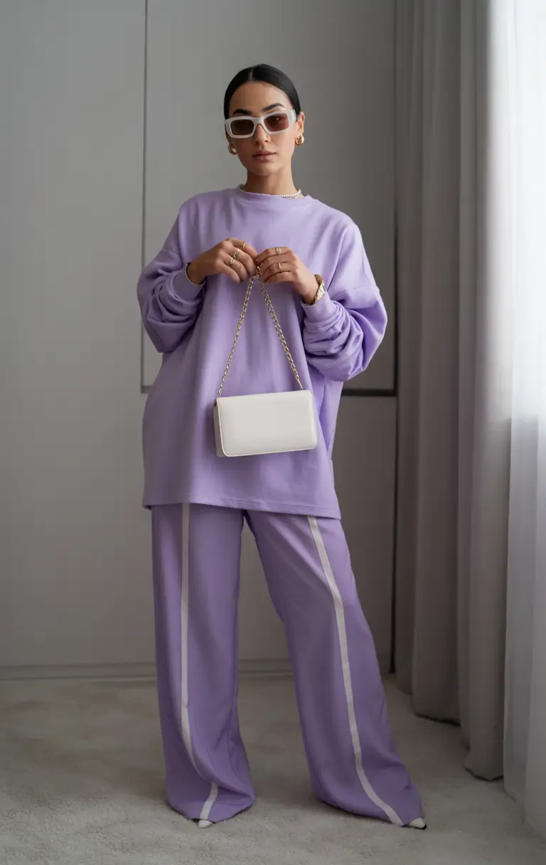 fall fashion for women Sporty Luxe in Soft Lavender
