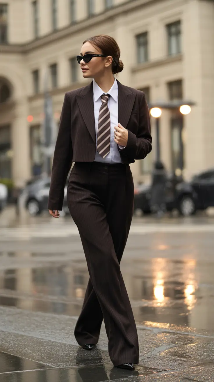 fall old money outfits Wall Street Meets Milan: Cropped & Confident