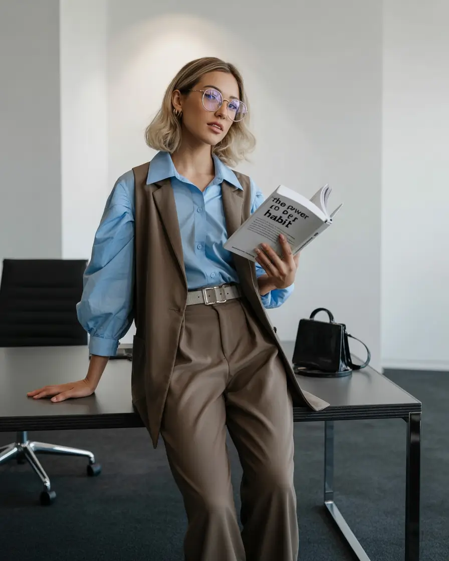 fall old money outfits Academic Chic with a Twist