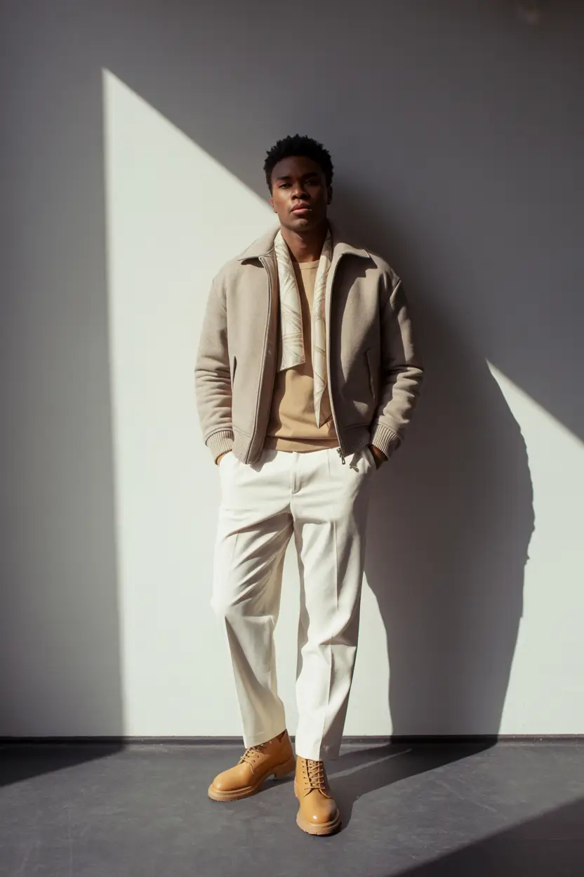 fall outfits for men 2025 Neutral Confidence in Soft Earths