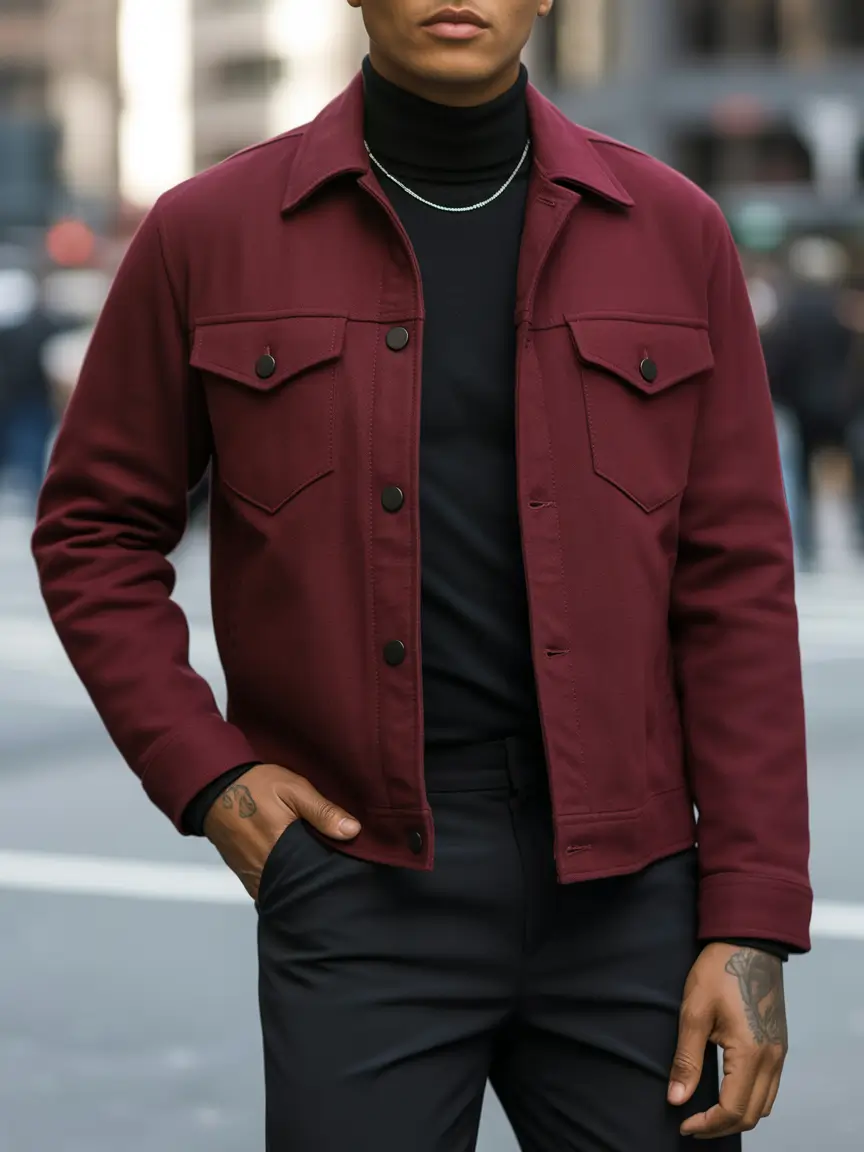 fall outfits for men 2025 Burgundy Statements and Turtleneck Confidence