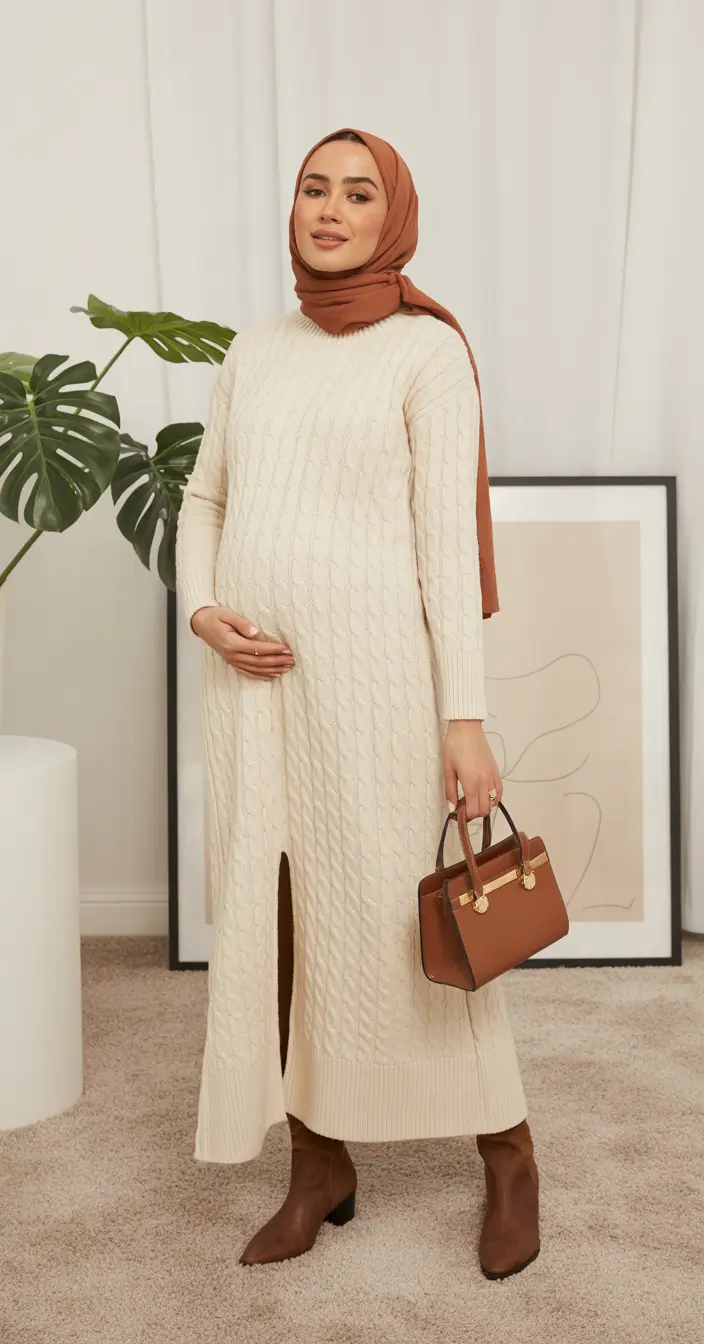 fall outfits for pregnant women Modest Autumn Glow With Earthy Tones