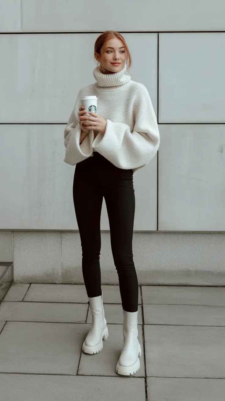 fall outfits Minimalist Coffee Run Energy