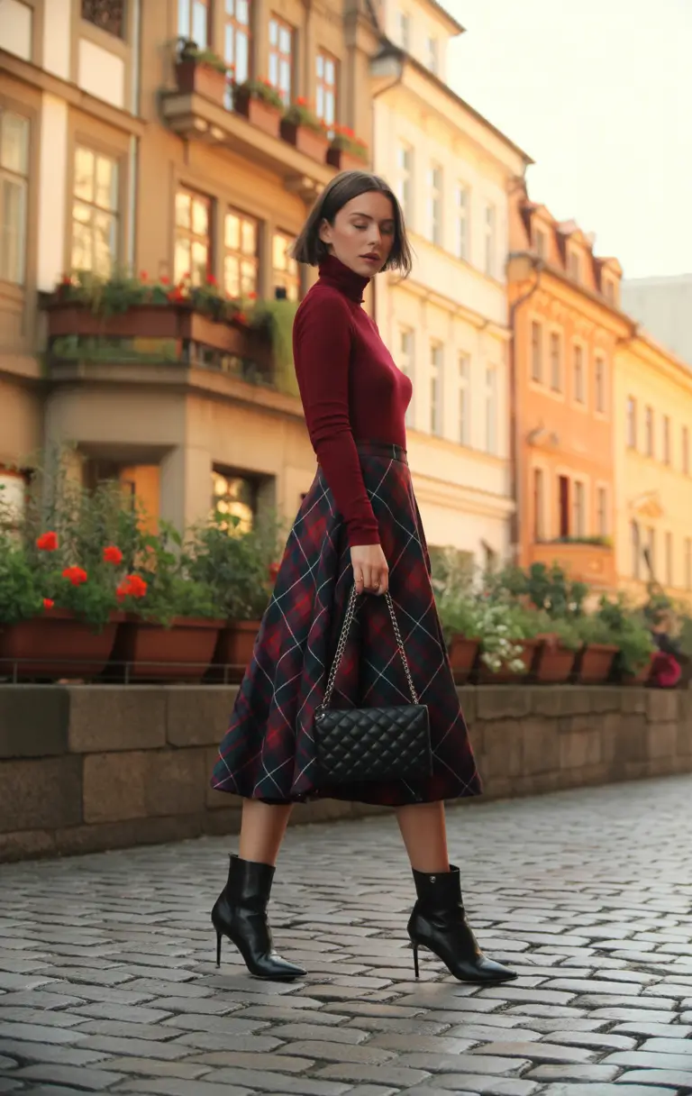 fall outfits Classic Parisian Drama with a Twist