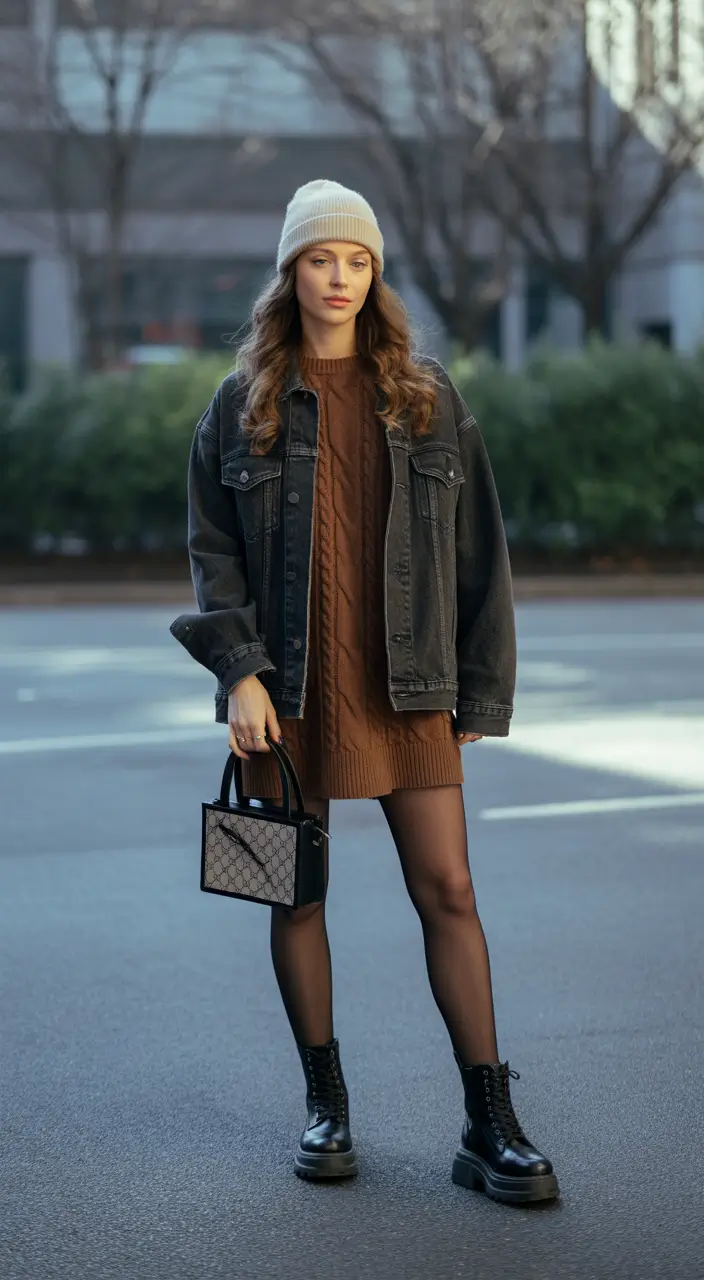 fall outfits Downtown Layers with an Edge