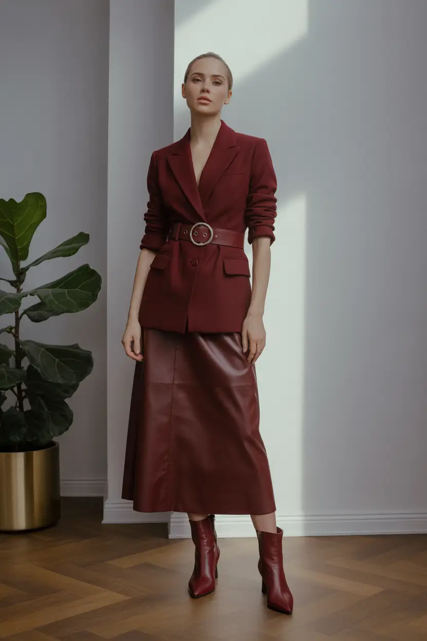 fall outfits with boots Leather & Tailoring Meet Modern Femme