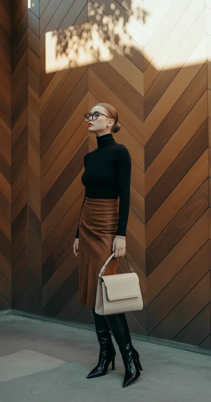 fall outfits with boots Autumn Chic with a Side of Edge