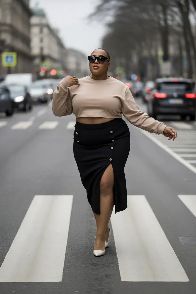 fall plus size capsule wardrobe Crop + Curve: City Chic Reimagined