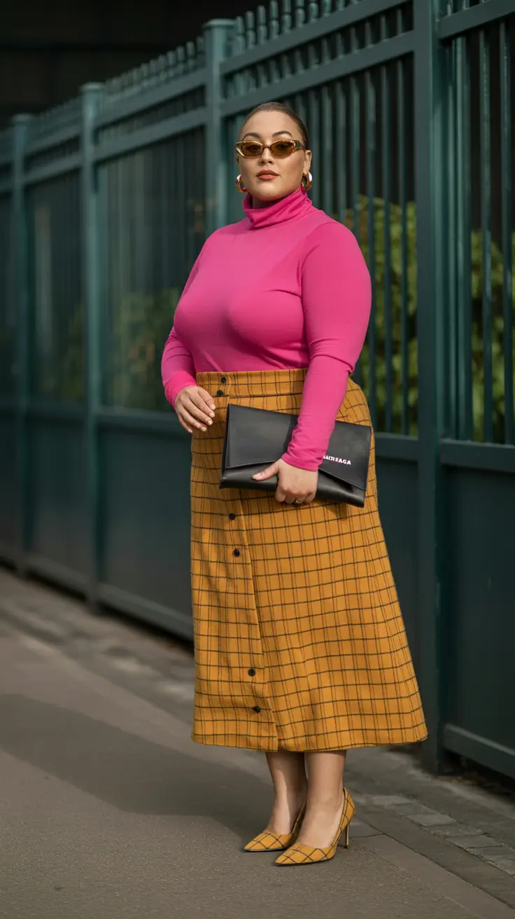 fall plus size capsule wardrobe Color Clash That Just Works