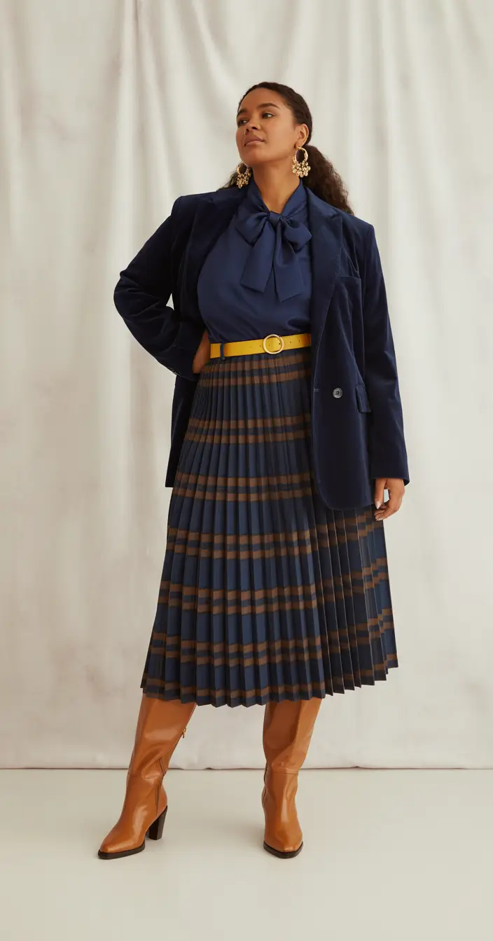 fall plus size capsule wardrobe Retro Academia With a Twist