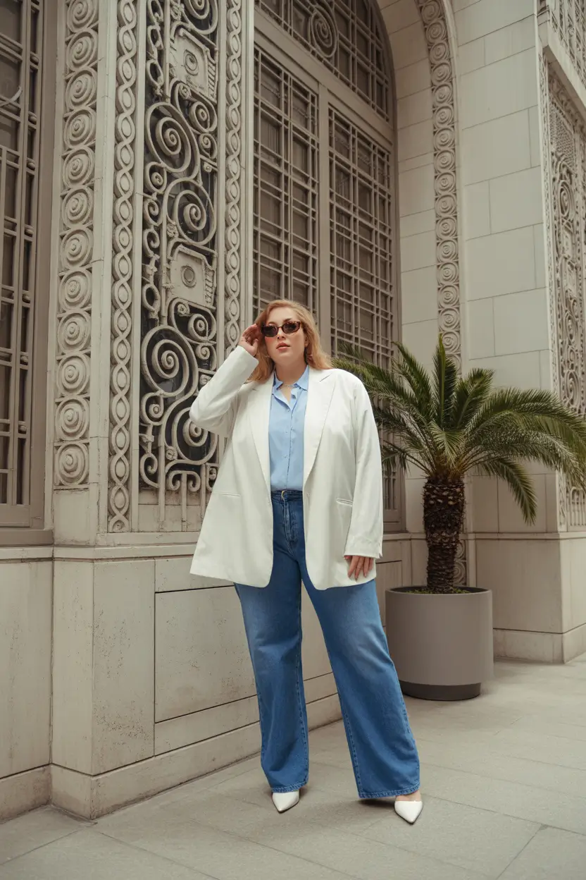 fall plus size capsule wardrobe Crisp Layers for Transitional Days