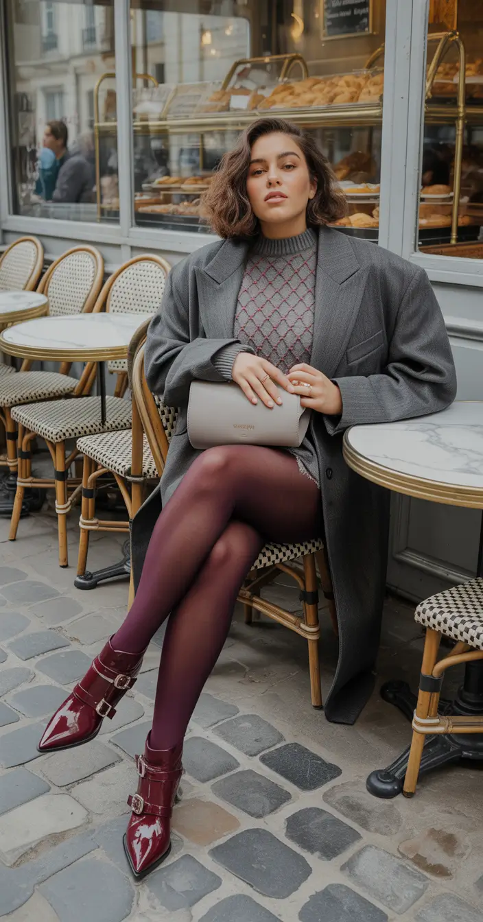 fall plus size outfits Layered Luxe for Café Days