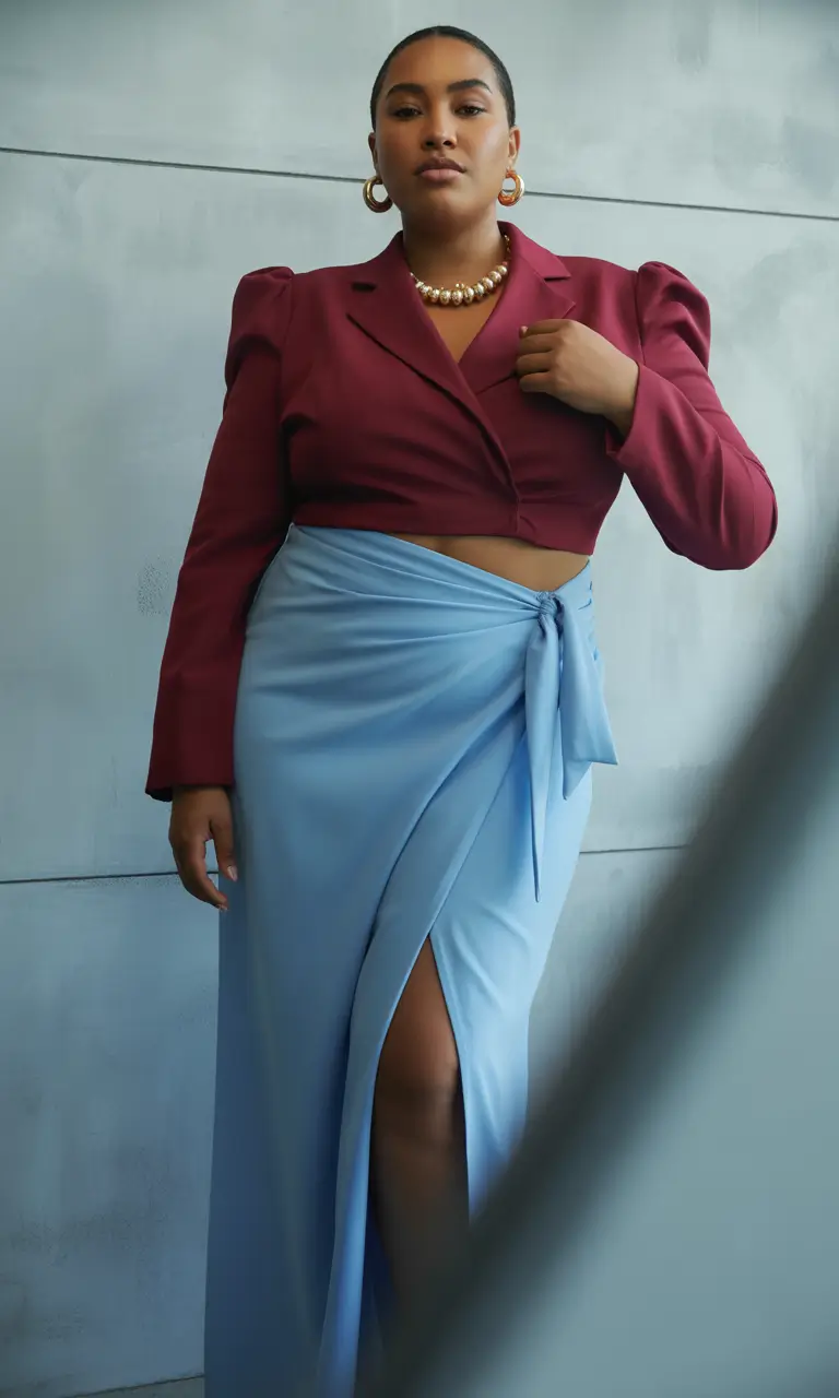 fall plus size outfits Color-Block Confidence