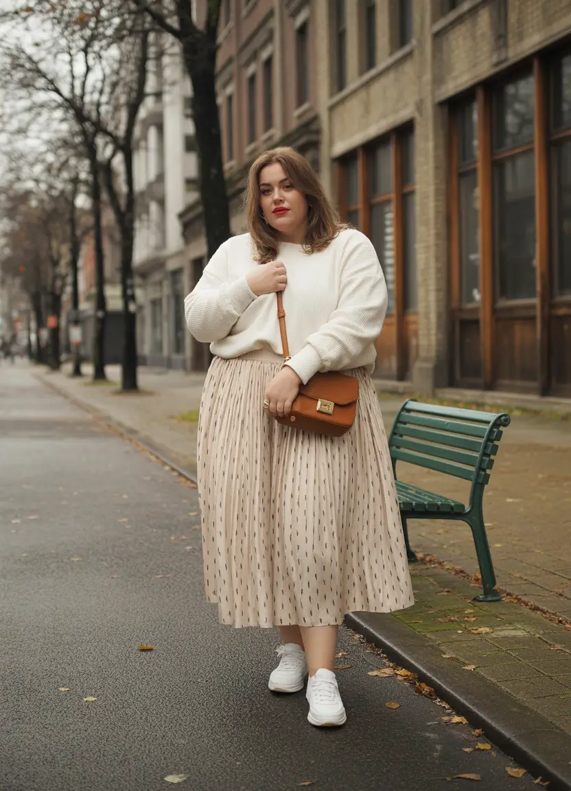 fall plus size outfits 2025 Soft Prints for Rainy Day Romance