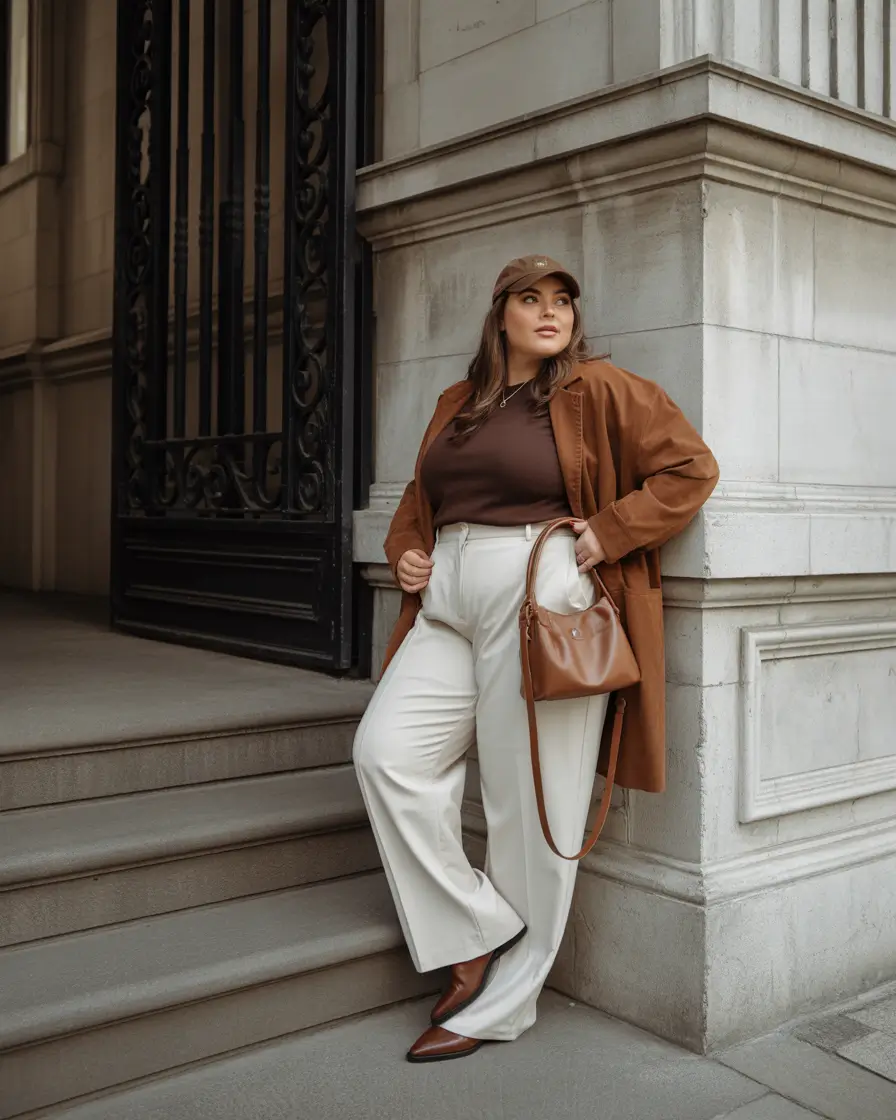 fall plus size outfits Urban Layers with a Soft Edge