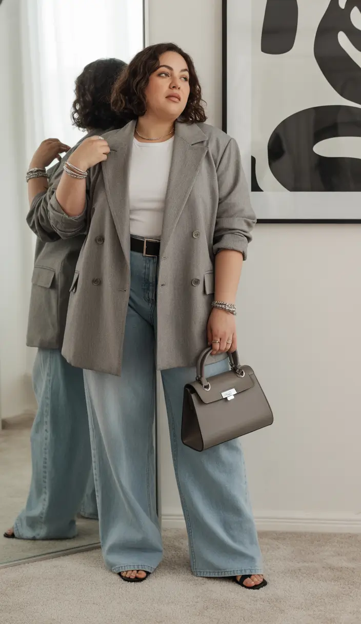 fall plus size outfits Smart Denim and the Art of Balance