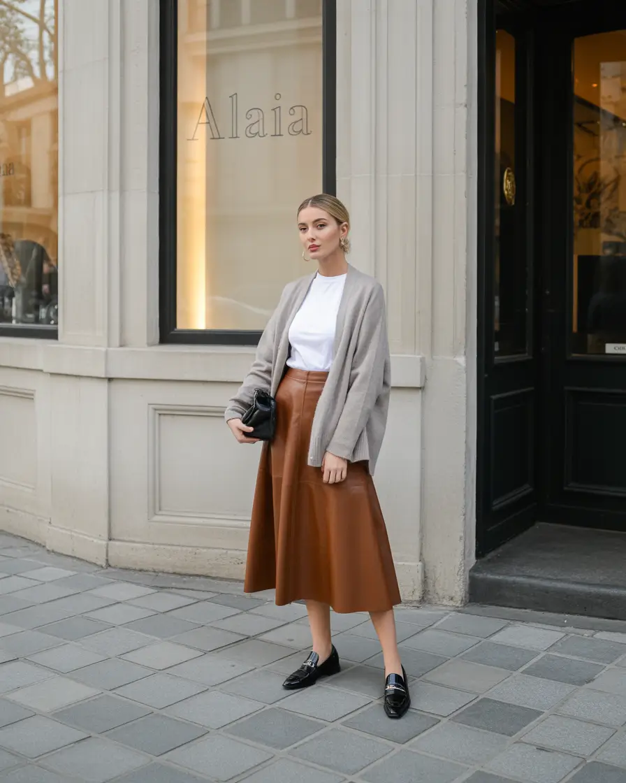 fall skirt outfits 2025 Classic Fall Tones and Everyday Elegance