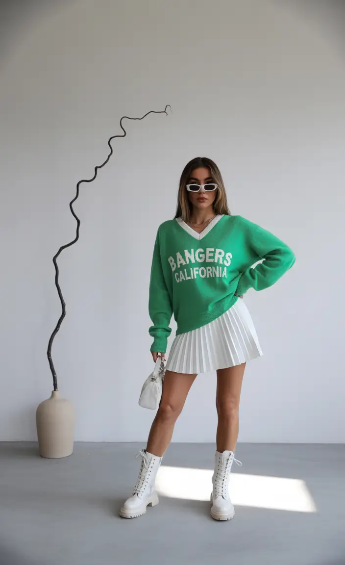 fall skirt outfits 2025 Varsity Vibes Meet Street Chic