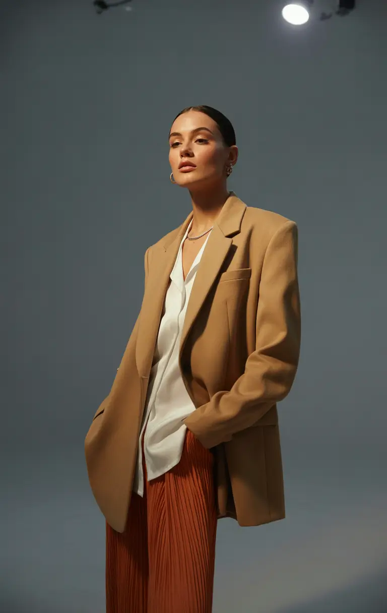 fall transition outfits Muted Earth Tones with a Studio Edge