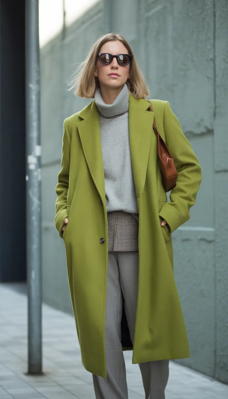 fall work outfits for women Olive Coat Weatherproof Elegance