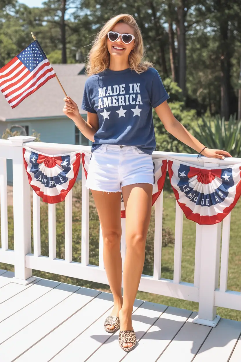 july outfits ideas 2025 Playful and Proud Made in America