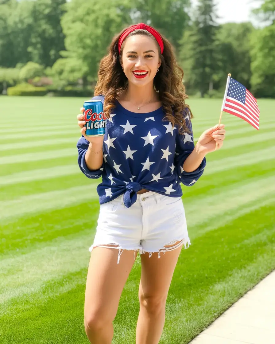 july outfits ideas 2025 Star-Spangled Casual Ties