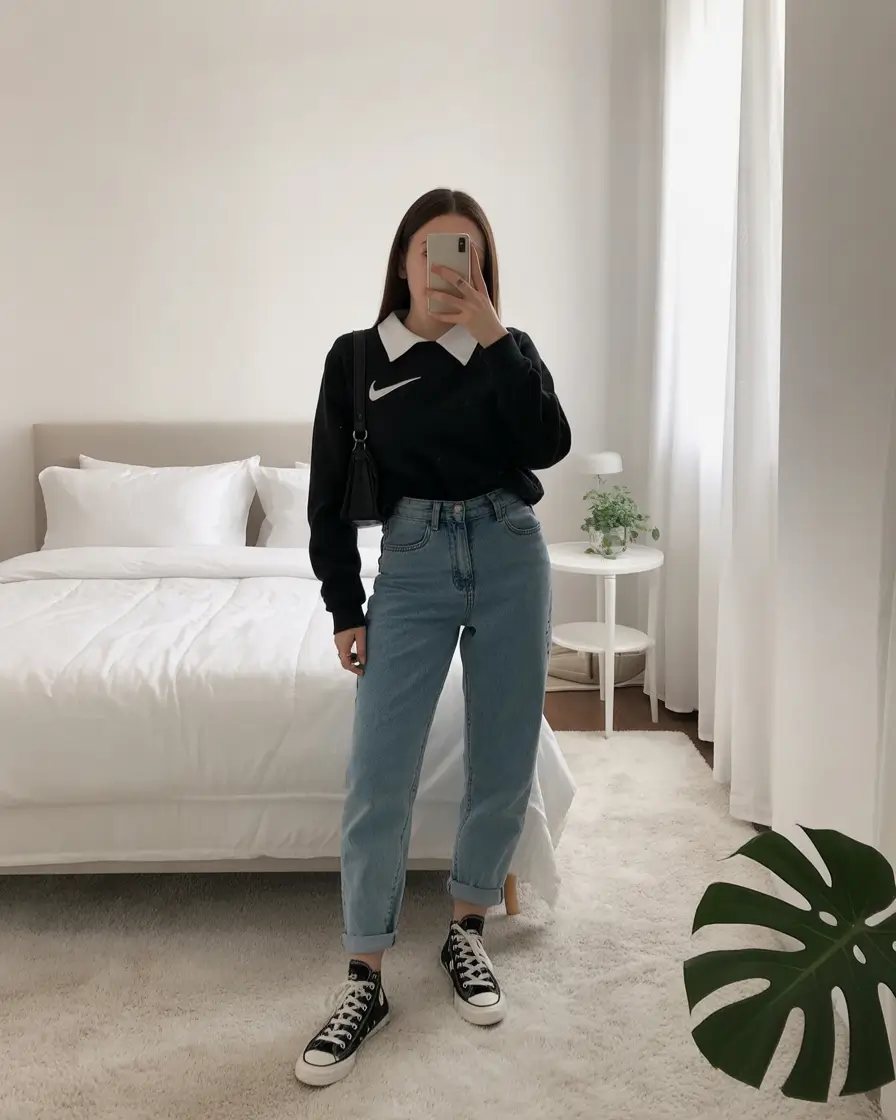 mom outfits ideas for fall Sporty Prep with a Cool-Girl Edge