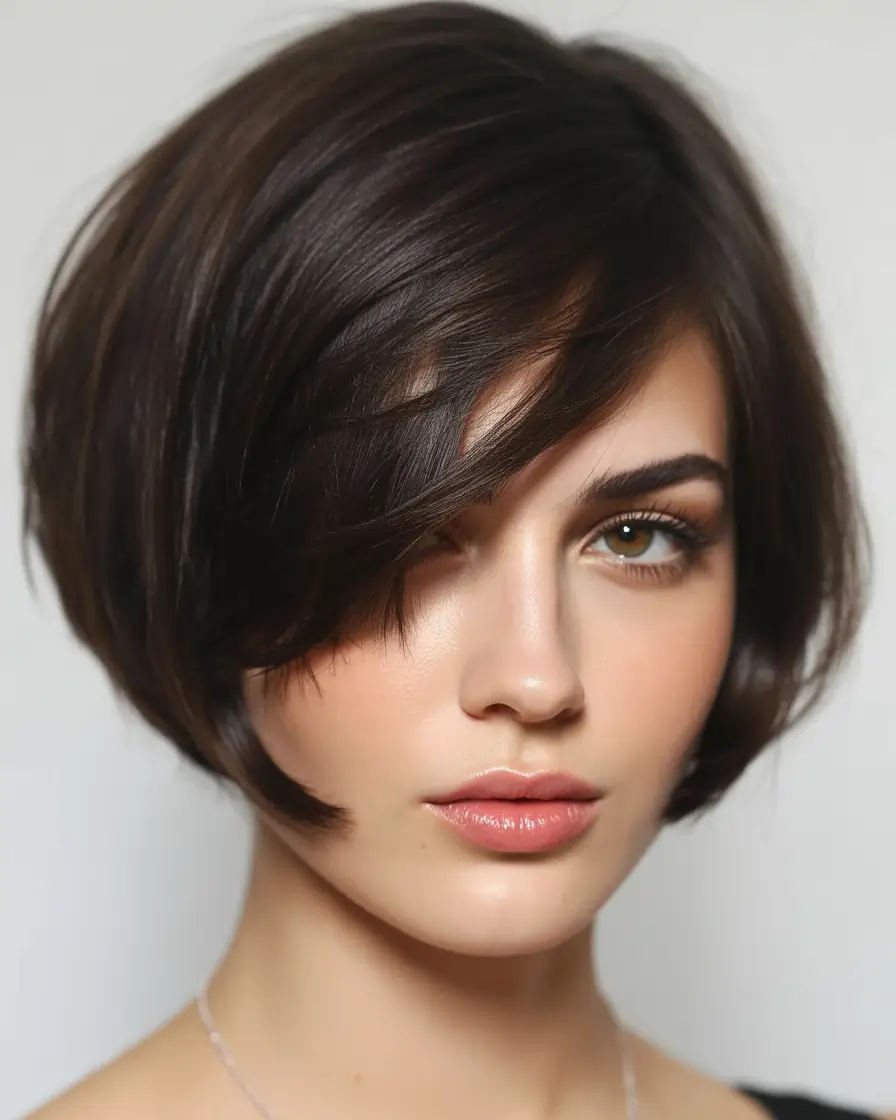 haircuts - August 2025 Sculpted A-Line Bob with Tapered Bang