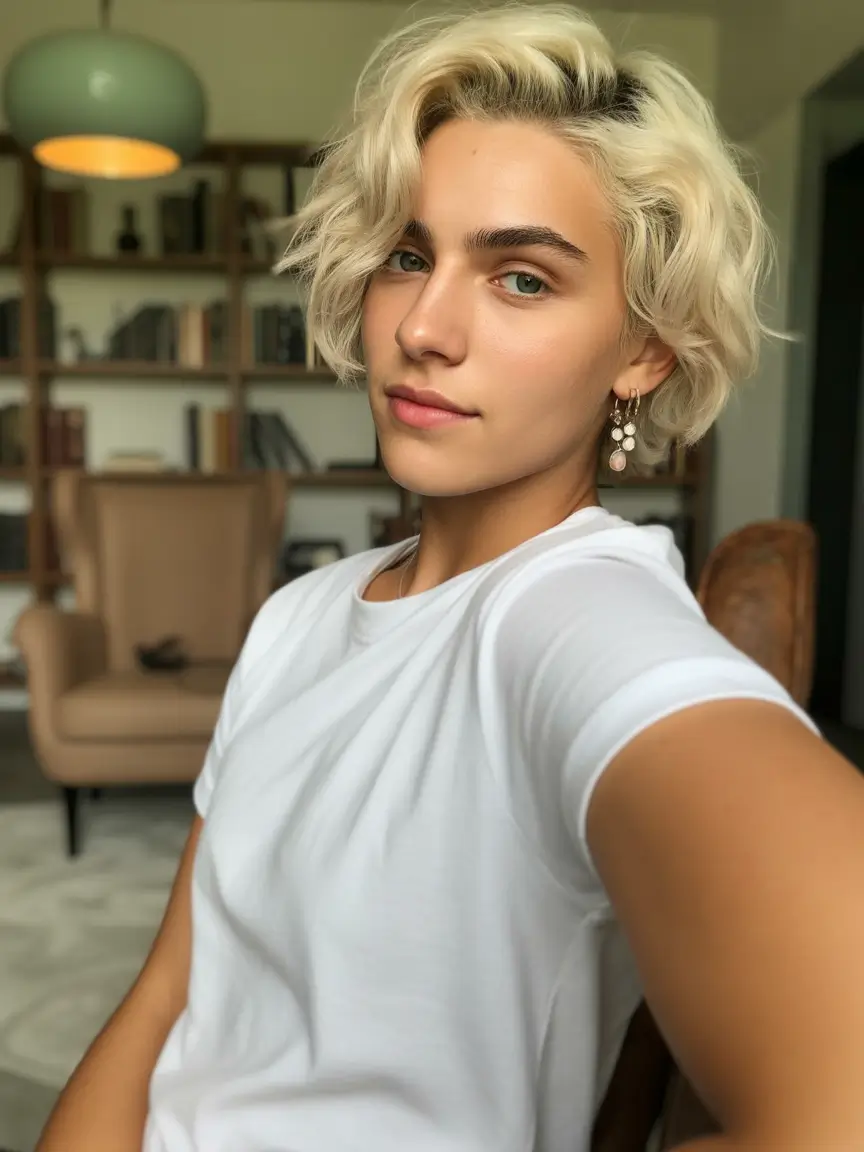 haircuts - August 2025 Blonde Beach Waves with Attitude