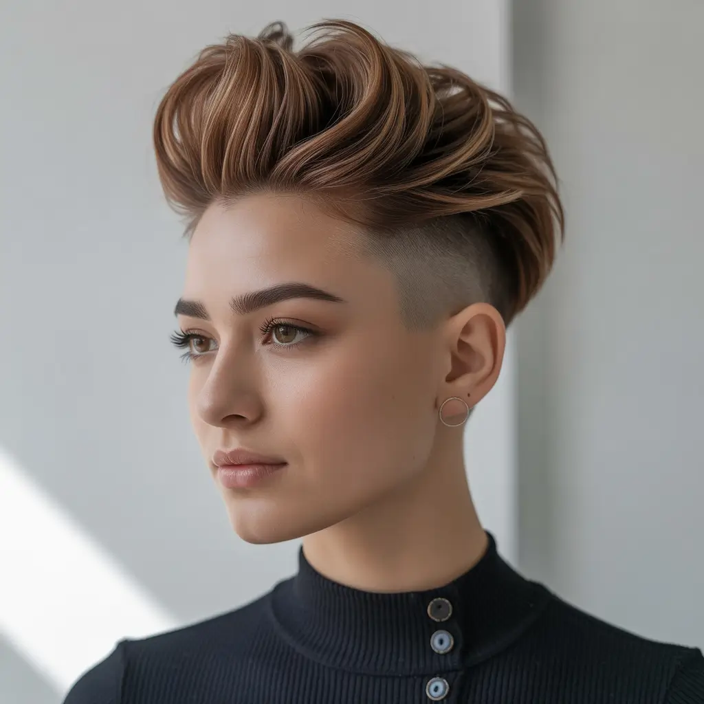 haircuts - August 2025 The Undercut Pompadour Glow-Up