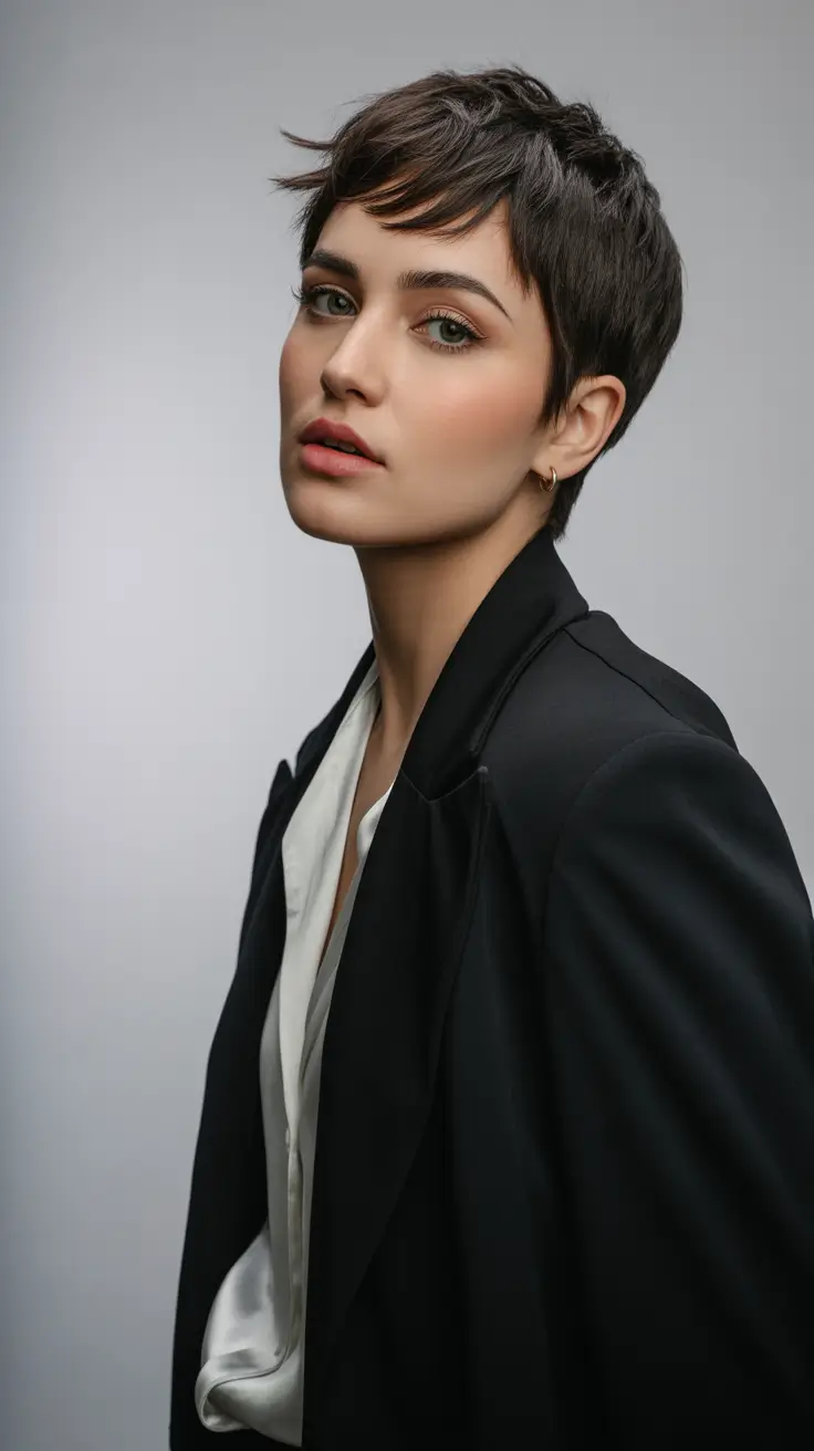 haircuts - August 2025 The Sleek Rebel Pixie