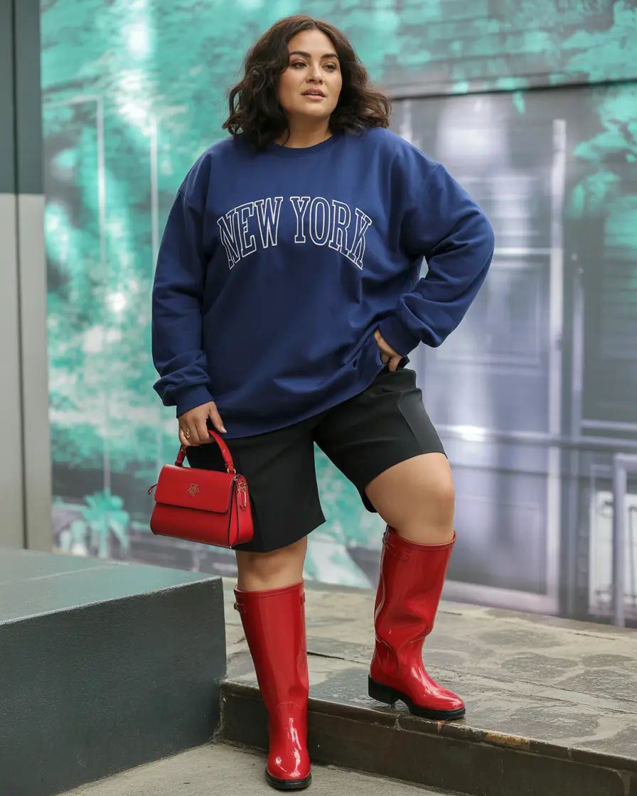 plus size fall fashion Street-Smart Layers with Athletic Edge