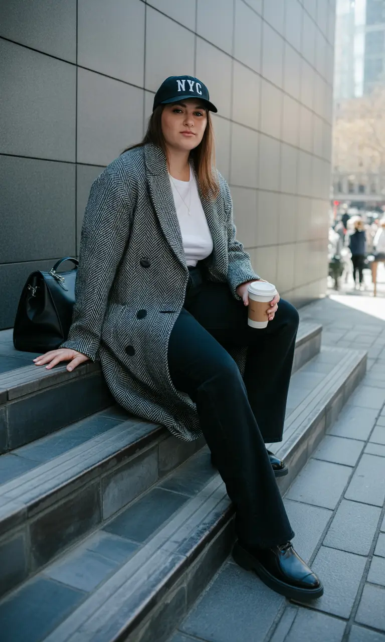 plus size fall fashion ideas 2025 City Edge with a 90s Nod