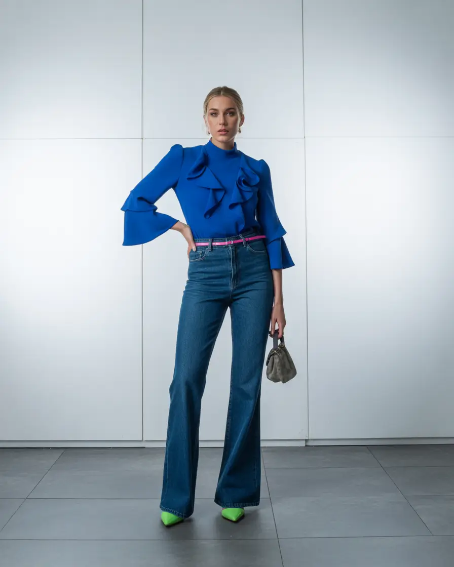 summer to fall transition outfits Modern Royal: Blue Hues with a Twist