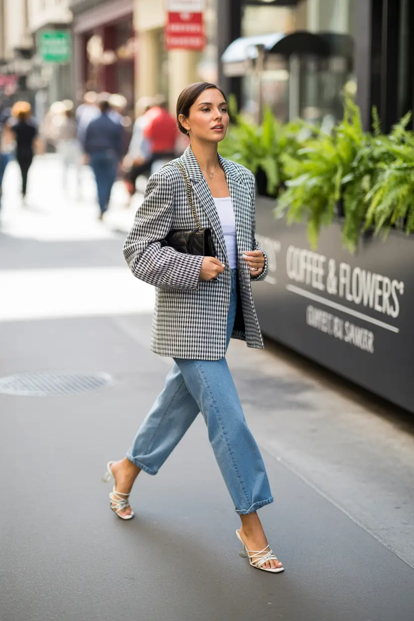 summer to fall transition outfits City Cool in Motion: Sharp Blazer, Easy Denim