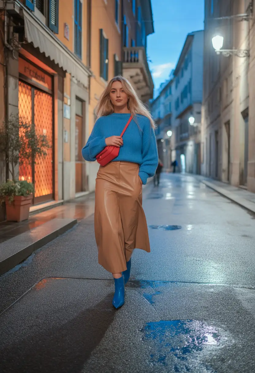 summer to fall transition outfits Color Clash, The Right Way: Saturated Knits & Neutrals