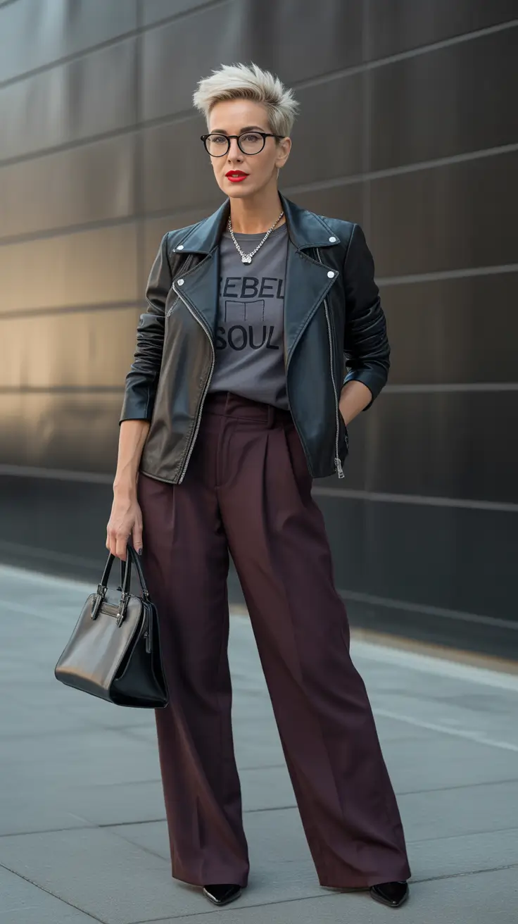 fall outfits for women over 40 Rebel Soul: Modern Street Edge