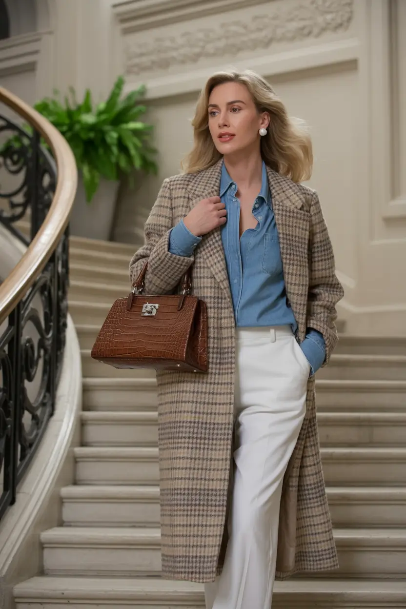 fall outfits for women over 40 Chic and Classic in Light Tones