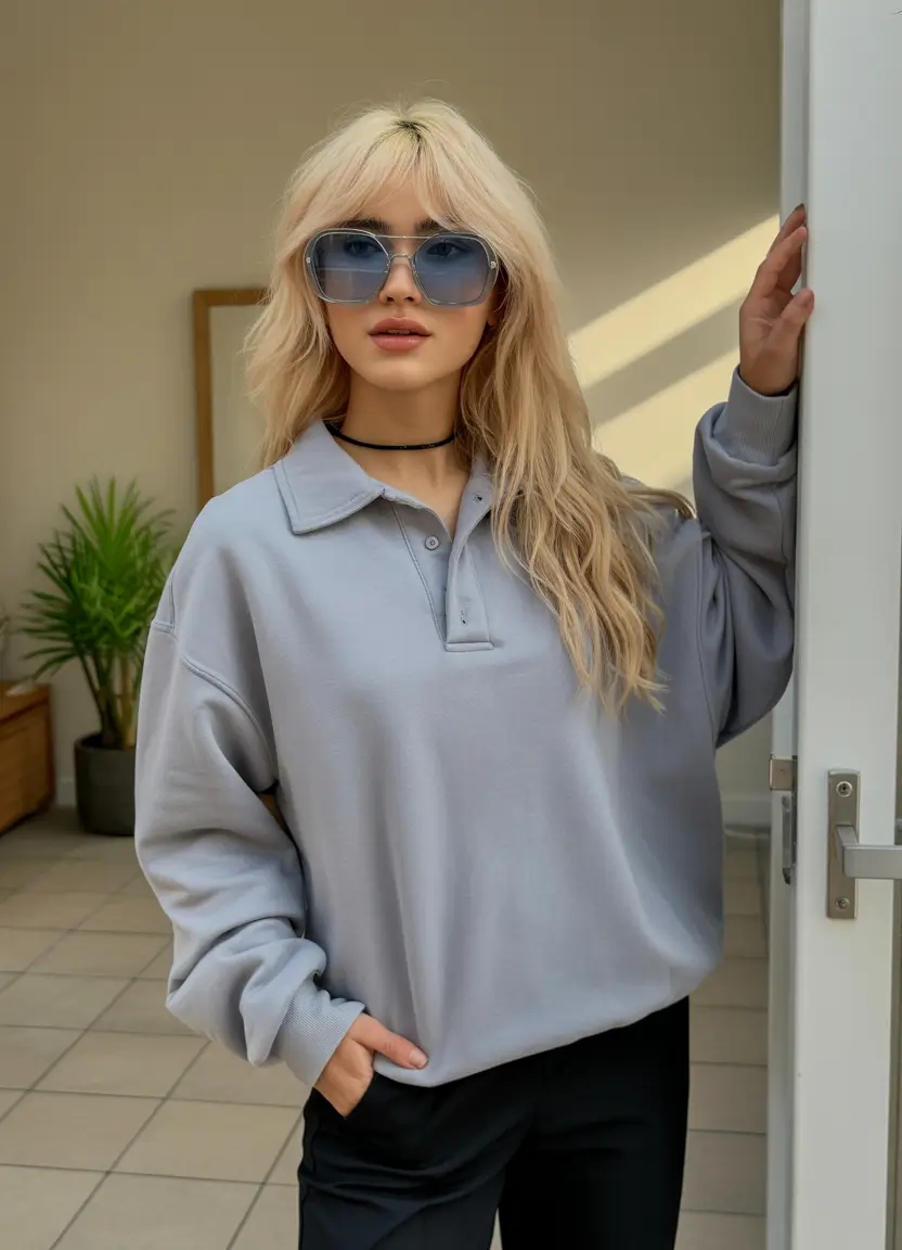 Fall Haircuts+Layered Platinum with Flowy Waves