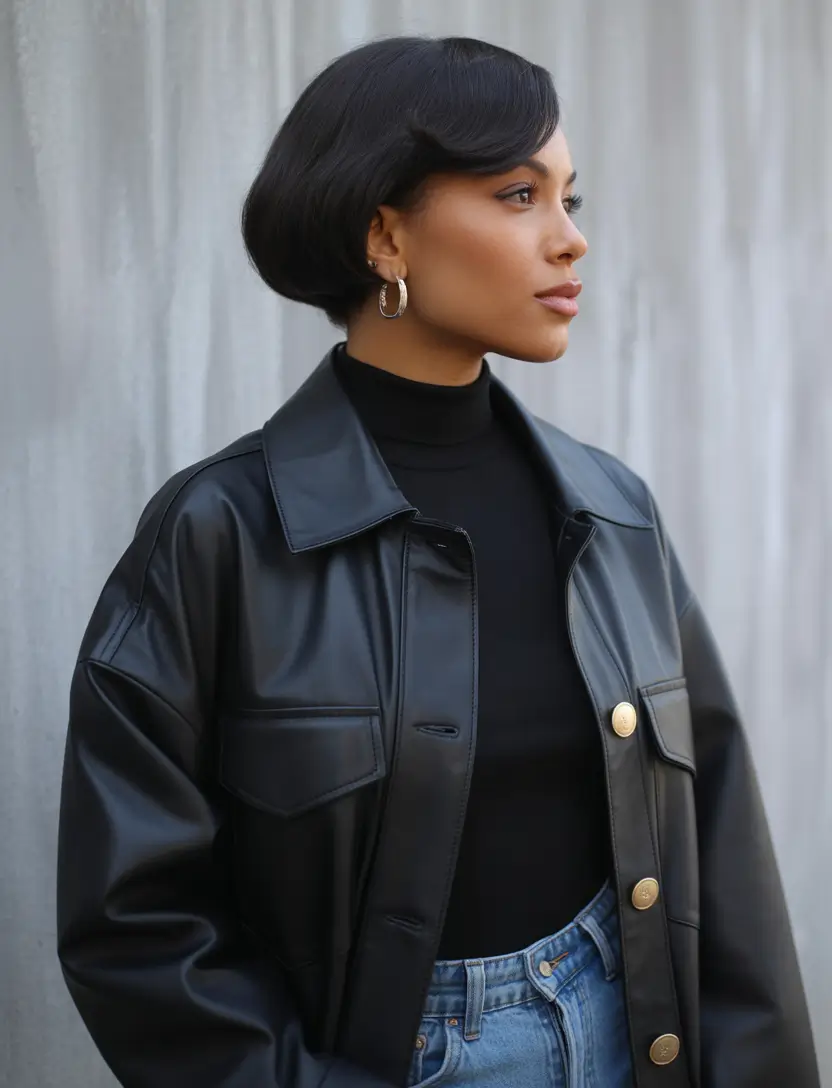 Fall Haircuts+Curved Bowl Bob with Retro Volume