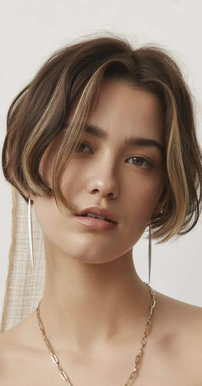 Fall Haircuts+Layered Bob with Face-Framing Highlights