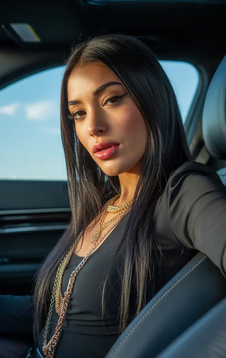 Trends for brunettes 2025 Raven-Length Sleek with Undone Layers Fall latina hair color