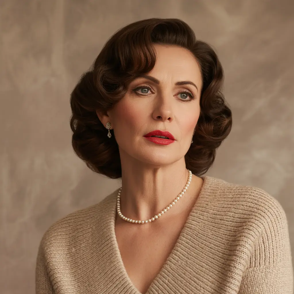 Fall hairstyles for women over 50 Retro Waves with Vintage Glamour