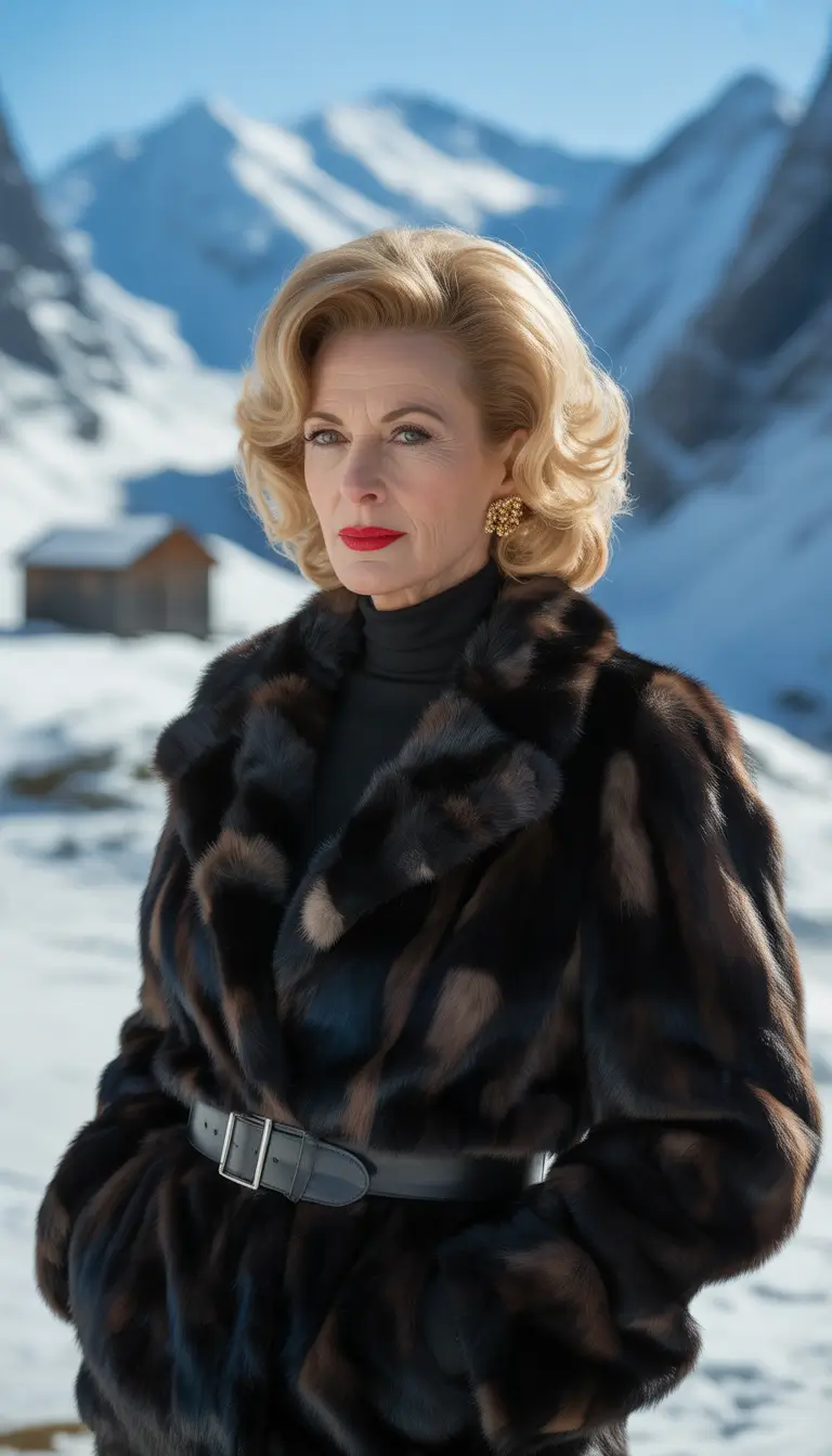 Fall hairstyles for women over 50 Classic Blonde Set with Mountain Drama