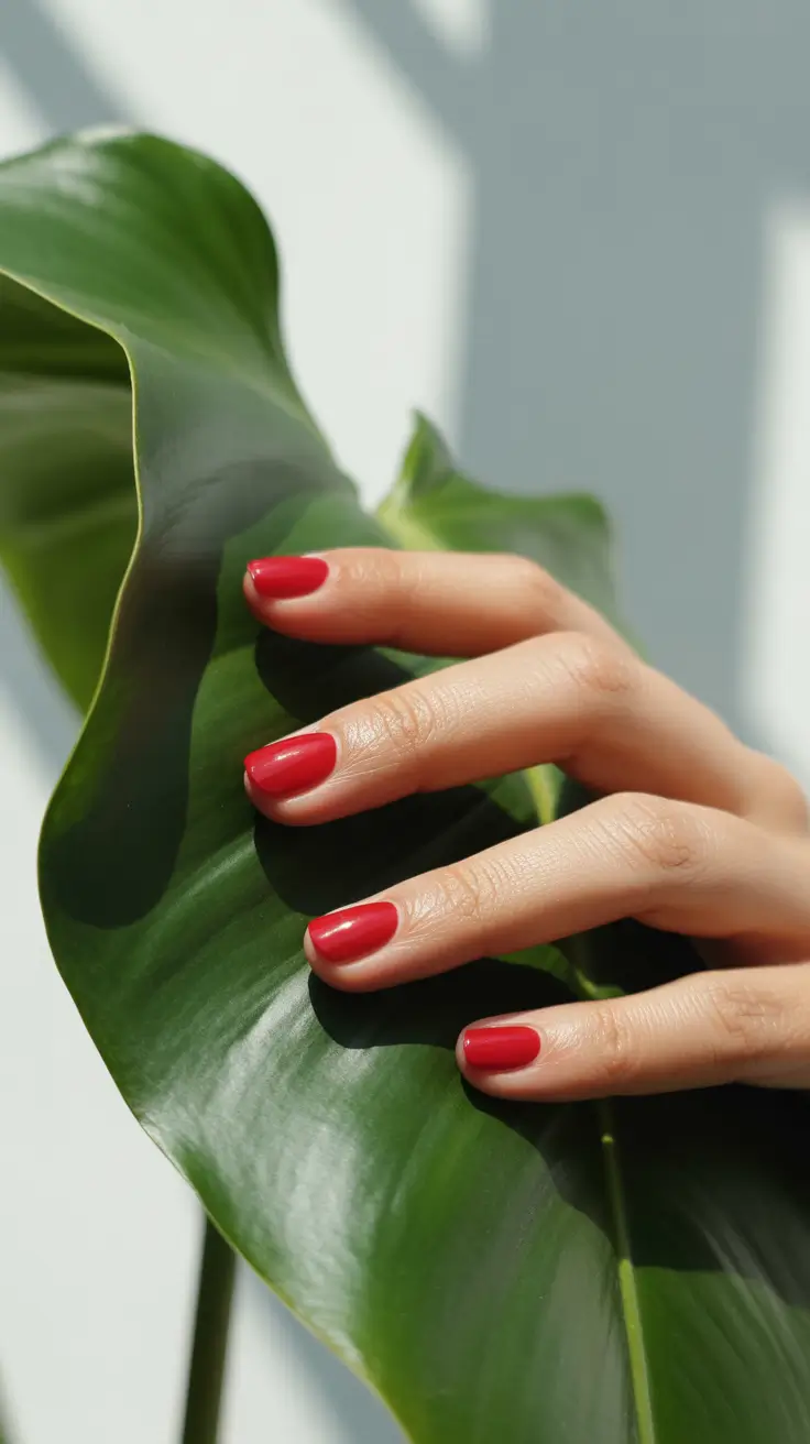 Fall Nail Color Ideas for Women Over 40 Red Currant Confidence