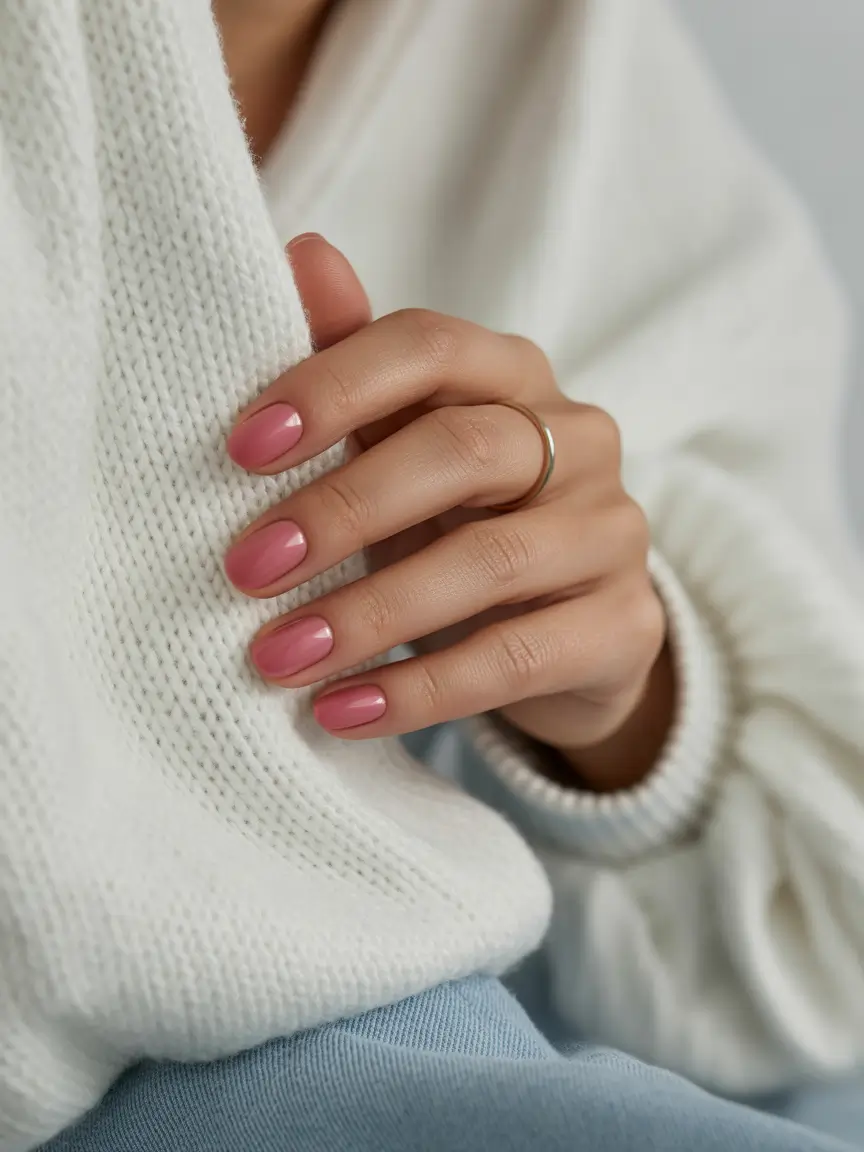 Fall Nail Color Ideas for Women Over 40 Muted Rose for Effortless, Everyday Class