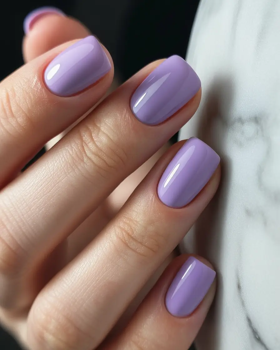 Fall Nail Color Ideas for Women Over 40 Lavender Cream That Feels Modern Yet Soft